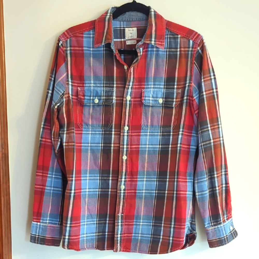 The Gap Plaid Shirt - Red and Blue - Size Small